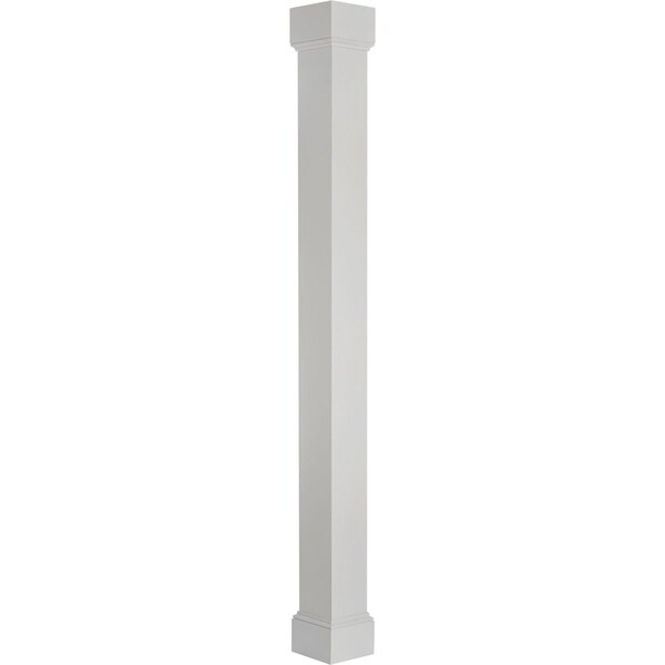 Ekena Millwork 9" x 8' Endura-Aluminum Natchez Style Column, Square Shaft (For Post Wrap Installation) Non-Tapered EA0908INPSPNANA - main